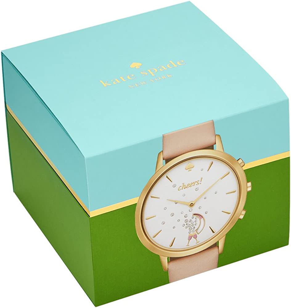 230816030212447_1 kate spade new york Women's KST23102 Grand Metro Vachetta and Gold Hybrid Smartwatch - Image 1